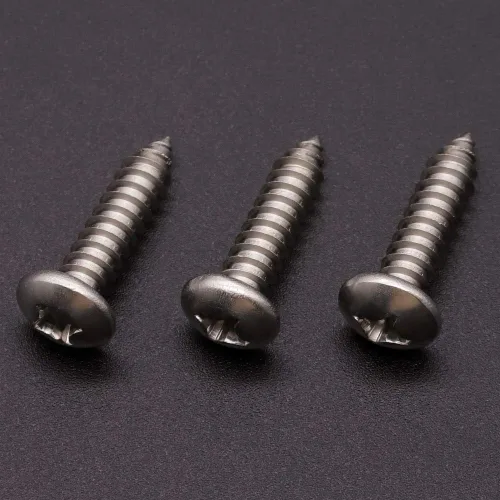 Vista 3 de Tornillos de madera Phillips de acero inoxidable #4 x 1 (paquete de 100), acero inoxidable 304 (18-8), tornillos de chapa de cabeza plana