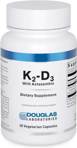 Douglas Laboratories K2-D3 with Astaxanthin - Antioxidant Support for Bones, Immune Function & Vascular Health* - With Menaquinone-7 & D Vitamin -