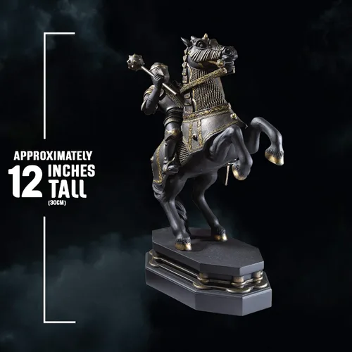 Vista 4 de The Noble Collection Sujetalibros Wizard Chess Knight - Negro