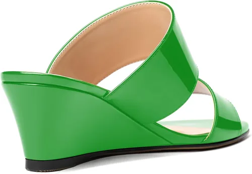 Vista 5 de WAYDERNS Sandalias de cuña de tacón bajo de dos piezas para mujer, con puntera abierta, de 2 pulgadas