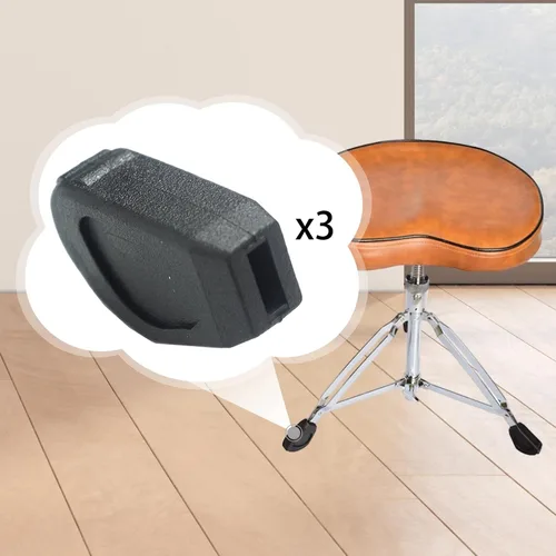 Vista 6 de 3 piezas de soporte de tambor pies de percusión almohadilla resistente profesional de goma para patas estilo A