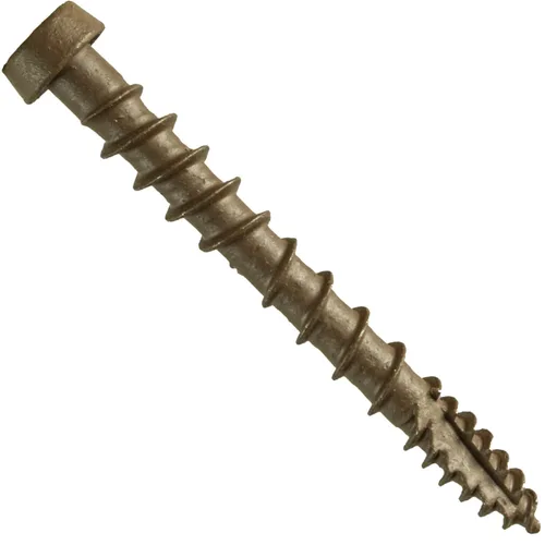 Vista 12 de Jake Sales #10 x 1-3/4" Graystone - Tornillo de madera recubierto exterior de madera Torx/Star Drive Head - Compatible con madera AQC