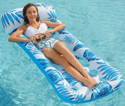 Jasonwell Flotador inflable para piscina, flotadores, balsas para adultos, tumbona flotante, bronceador solar, flotadores de agua fría, natación,