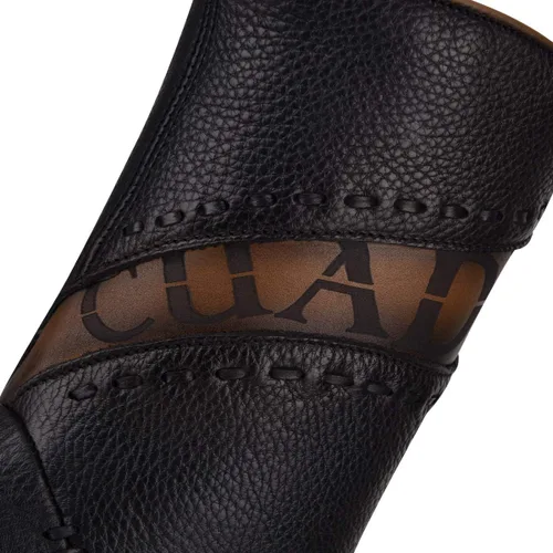 Vista 8 de Cuadra Botas para hombre en cuero genuino negro
