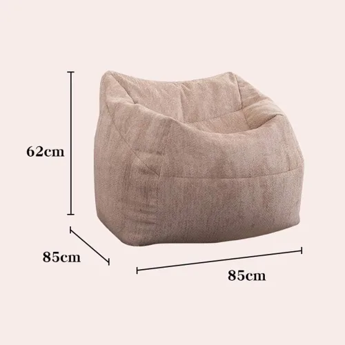 Vista 2 de na Lazy Sofas Cover Sillas sin relleno, tumbona de tela de lino, puf puff sofá, tatami sala de estar