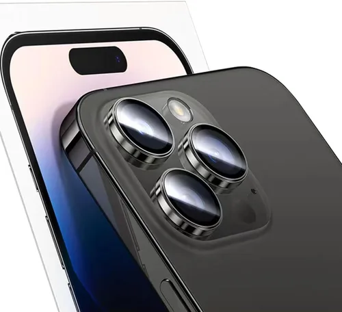 Vista 2 de 2 Pack For iPhone 16 Pro Max/16 Pro/15 Pro /15 Pro Max Camera Lens Protector Tempered Glass 3D Aluminum Alloy Ring [Original Color & HD Shooting ]