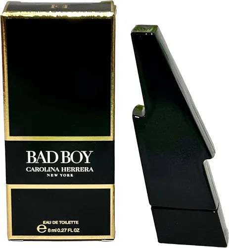 Carolina Herrera Bad Boy Eau De Toilette Mini Splash Perfume Hombre 0.3 fl oz / 0.27 FL Oz