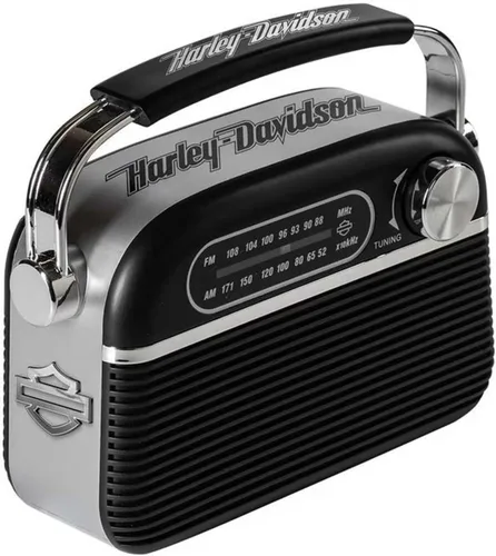 Harley-Davidson Radio AM/FM portátil retro con capacidades de altavoz Bluetooth