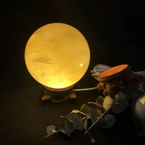 Vista 8 de CDIYTOOL Soporte de exhibición LED de madera maciza, pedestal de madera hueca de caoba, base de exhibición de lámpara LED, base de iluminación