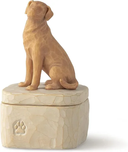 Vista 10 de Willow Tree True, Truly a Friend, Caja para joyas y tesoros con tallado en bajorrelieve de niña con cachorro, caja de recuerdo esculpida pintada a