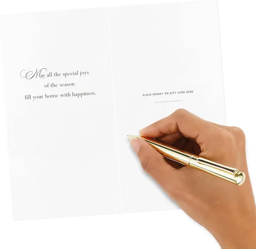 Vista 5 de HALLMARK Paquete de tarjetas de regalo o dinero de Navidad, puerta roja (10 tarjetas con sobres)