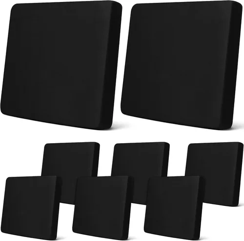 Vista 15 de Newwiee Fundas elásticas para cojines de patio, 8 piezas, para exteriores, para muebles de patio, sofá, sillón, fundas protectoras de muebles suaves
