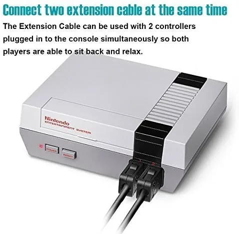 Vista 5 de i-Kawachi pack de 2 unidades cable extensión para Nintendo NES edición Classic Mini