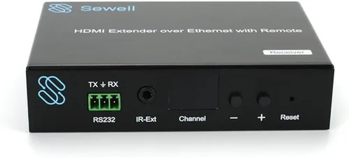 Vista 2 de Sewell Receptor HD-Link HL21, HDMI, IR y RS232 sobre cat5e/6, matriz TCP/IP, 390 pies.