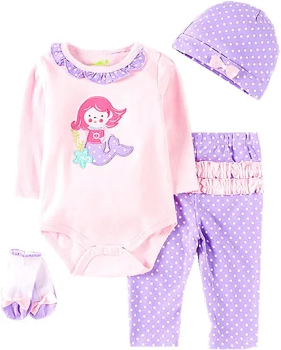 Vista 2 de TATU Ropa de muñecas Reborn de 22 pulgadas, 4 piezas, se adapta a muñecas Reborn de 20 a 23 pulgadas, ropa de bebé recién nacida