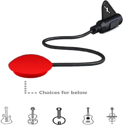 Vista 4 de Micrófono de contacto Pastilla piezoeléctrica Violín Micrófono Pickup Violonchelo Banjo Ukelele Mandolina Guitarra Micrófono Pickup