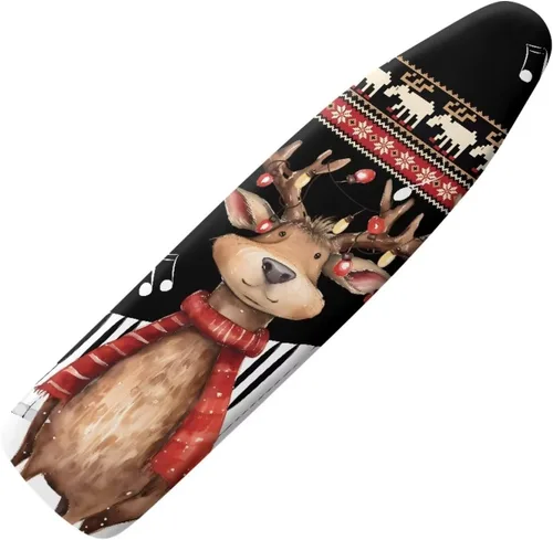 Vista 9 de Funda resistente al abrasador para tabla de planchar con borde elástico, color cereza de 15 x 54 pulgadas, fundas para tabla de planchar para tablas