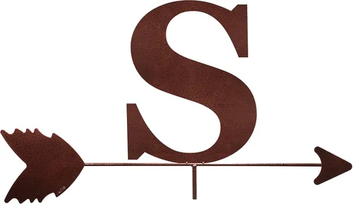 Vista 8 de SWEN Products Veleta con letra monograma (montaje ajustable incluido)