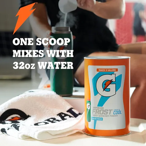 Vista 4 de Gatorade Thirst Quencher en polvo, cereza glaciar, bote de 76.5 onzas