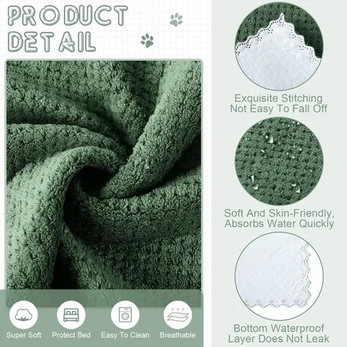 Vista 3 de Vitalcozy 10 piezas de forro lavable para jaula de conejillo de indias, ropa de cama para ratas para cobayas, control absorbente, almohadillas