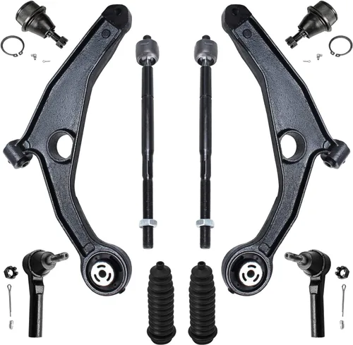 Vista 197 de Detroit Axle - Kit de suspensión FWD Front End de 10 piezas para Mitsubishi Lancer 02-07 2002 2003 2004 2005 2006 2007, 2 brazos de control