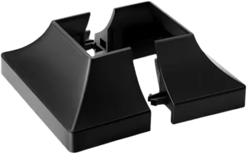 Vista 7 de JM Steel - Falda de plástico entrelazada para postes de 1.5 x 1.5 pulgadas para poste y 4.5 x 4.5 pulgadas para base. (1 paquete)