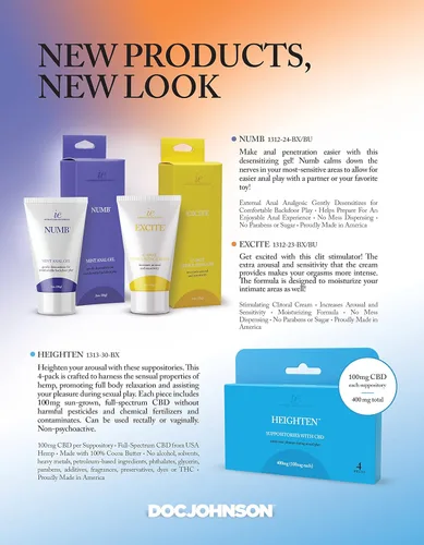 Vista 6 de Doc Johnson Mejoras íntimas - Numb - Gel anal de menta - Desnsitiza suavemente para un juego cómodo en la puerta trasera - 2 oz (56g)