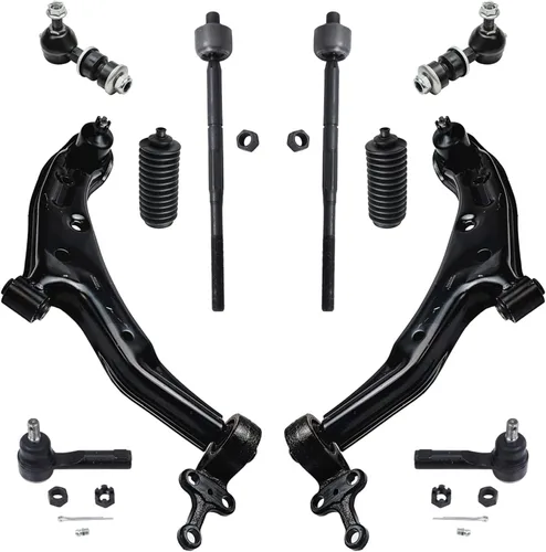 Vista 143 de Detroit Axle - Kit de suspensión FWD Front End de 10 piezas para Mitsubishi Lancer 02-07 2002 2003 2004 2005 2006 2007, 2 brazos de control