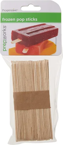 Vista 2 de Progressive International Prepworks by Progressive - Palillos para congelador de madera, 50 unidades, naturales
