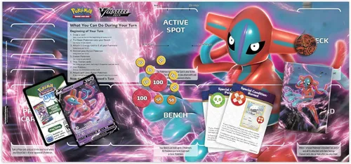 Vista 5 de Pokémon TCG: mazo de batalla Deoxys V (60 cartas, listo para jugar)