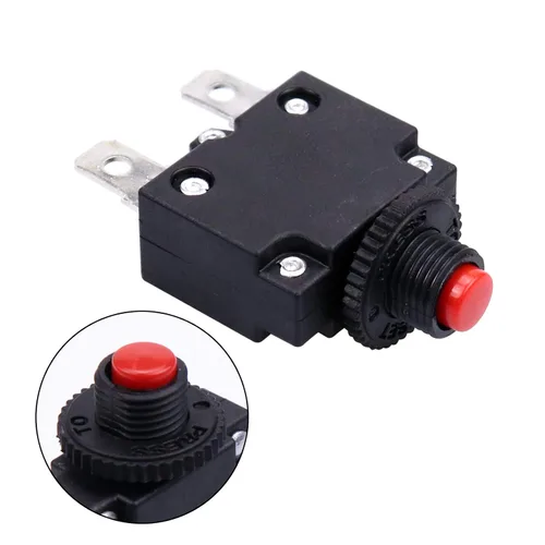 Vista 3 de Interruptores térmicos de 20 amperios, 125/250 V CA 32 V CC, botón de reinicio manual, protector de sobrecarga, interruptor de disyuntor de 20 A