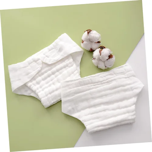 Vista 4 de ERINGOGO 5pcs Soft Cotton Reusable Nappy Liners for Boy Girl Washable Incontinence Diaper Inserts Breathable Absorbent Cloth Pad for Months