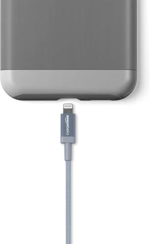 Vista 4 de Yaxa Basics - Cable cargador USB trenzado de nailon - Cargador para iPhone con certificación MFi