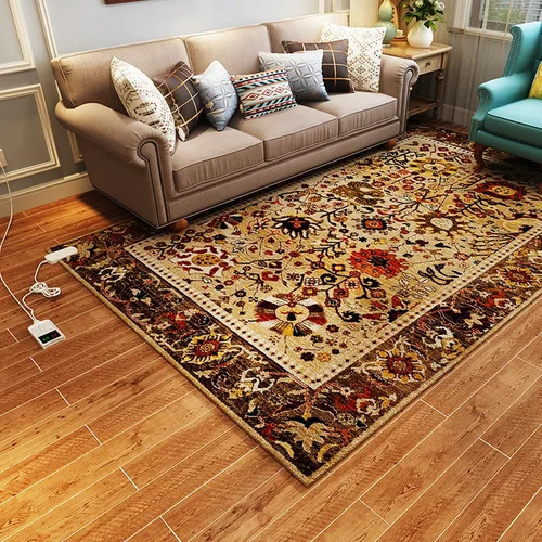 Heated Floor Mat for Foot, Carbon Crystal Heating Pad, Electric Carpet Area Rugs Electric Space Heater Electric Heated Foot Warmers for Office Home