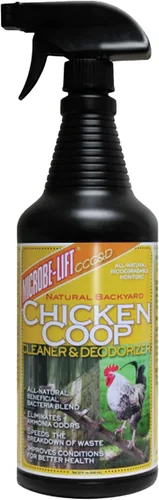 Microbe-Lift Limpiador y desodorizante para gallinero – 32 onzas – Limpiador y desodorizante natural para desechos de pollo, cama y superficies –