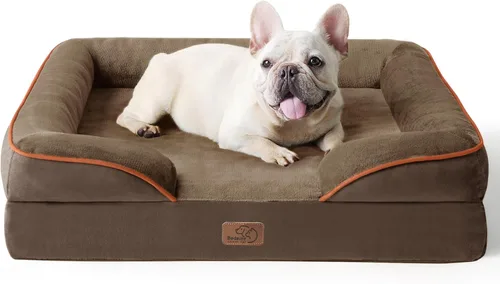 Vista 84 de Bedsure - Cama ortopédica pequeña para perros, sofá cama lavable para perros pequeños, espuma de soporte con funda extraíble y lavable, forro Lavanda
