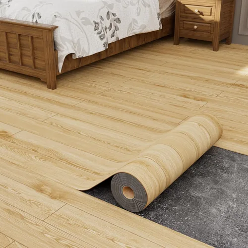 Vista 10 de Oxdigi Rollo de azulejos de vinilo grueso autoadhesivo con patrón de espiga, suelo de tablones de madera, impermeables, fáciles de instalar, blanco