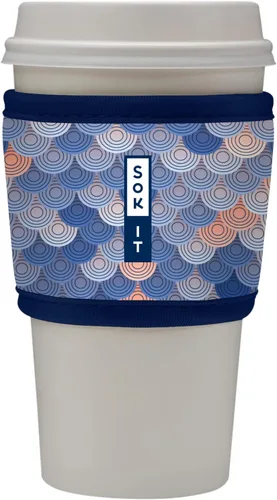 Vista 26 de Sok It HotSok Coffee & Tea - Funda de neopreno con aislamiento reutilizable (floral abstracto)