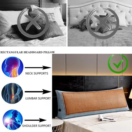 Vista 3 de Almohada triangular para cabecero, cojín triangular suave, almohada de lectura, respaldo grande, soporte de posicionamiento, almohada de cuña