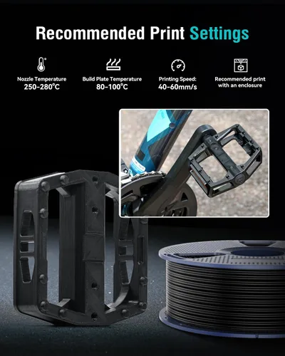 Vista 6 de SUNLU - Filamento ABS para impresora 3D de 1.75 mm, altamente resistente y duradero, resistencia al calor, excelente dureza, compatible con el 99%