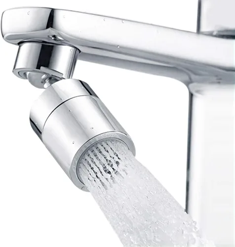 Aireador de grifo de fregadero giratorio de 360 grados, ángulo grande, alta presión, flujo grande, doble función, aireador de grifo de cocina, rosca