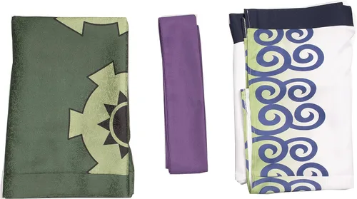 Vista 4 de Anime Wano Country - Kimono para hombre, disfraz de cómic con, Verde