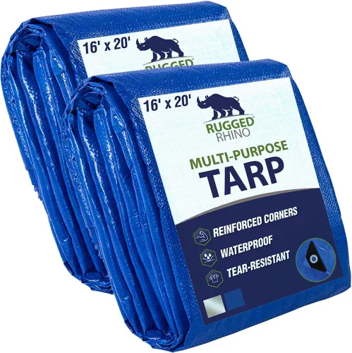 Vista 13 de RUGGED RHINO Lona resistente 100% impermeable para todo tipo de clima, lonas resistentes a la temperatura UV de 5 mil, cubierta multiusos de alta