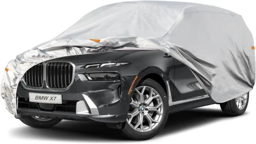Vista 58 de Kayme - Cubierta de 6 capas para automóvil, impermeable, para todo tipo de clima, protección completa para exteriores contra lluvia, sol y rayos