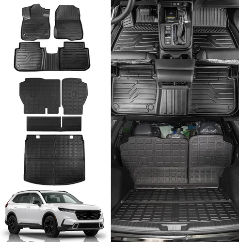 Vista 12 de Rongtaod Tapete de carga compatible con Honda CRV 2017-2022, forro de carga para maletero, revestimiento de maletero de elastómero termoplástico