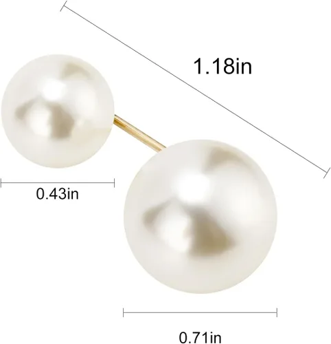 Vista 7 de Paquete de 9 broches de perlas antiexposición, pines de decoración para ropa, suéter, broche, camisa, chal, clips