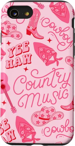 Vista 18 de iPhone 16 Pink Cowboy Country Music Yee Haw Western Design Case