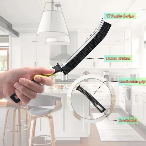 Vista 5 de Cepillo de limpieza de hendiduras, herramienta de cepillo de limpieza multifuncional, cepillo de baño, cepillo de lechada, herramientas de limpieza