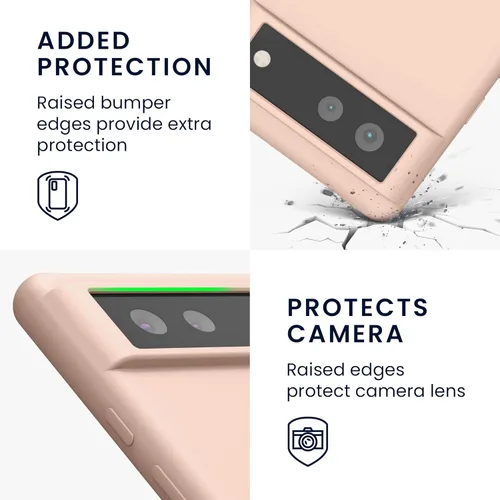 Vista 123 de kwmobile Funda Compatible con Google Pixel 6 Pro - Funda de teléfono de silicona TPU con acabado suave - Azul Arrecife