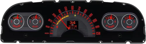 Vista 4 de Dakota Digital RTX-60C-PU-X Sistema de instrumentos de calibre Retrotech compatible con Chevy Pickup 1960-63